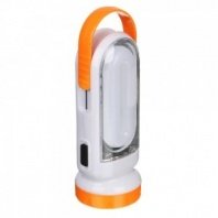 Фонарь светодиодный аккум, 2 в 1, 17+0,5Вт LED, шнур 220В, солнечн.батарея, пластик, 14,5*5,5см ЕРМАК