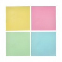 Блок с клеевым краем 76x76мм, 100 листов, 4 цвета, бумага