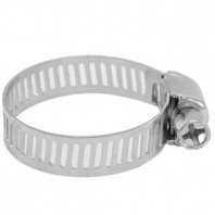 Хомут червячный 16-27мм, 25шт, просечный, оцинкованный,/уп. Политех