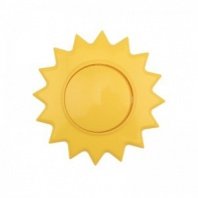 Выключатель одноклавишный KRANZ HAPPY Солнце скрытой установки, желтый