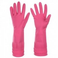 Перчатки хозяйственные латексные L с манжетой 38см, пара 100г, VETTA