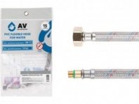 Подводка для смесителя 1м 1/2", М10, Г-Ш, ПВХ, AV Engineering