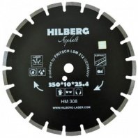 Алмазный диск сегмент 350х25,4мм, для асфальта, Hard Materials Лазер, Hilberg