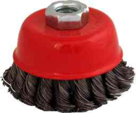 Щетка чашка УШМ 65мм крученая М14, стальн. проволока MaxiTool
