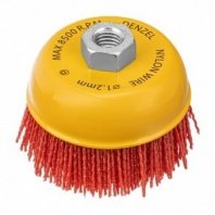 Щетка чашка УШМ 100мм нейлоновая М14, Denzel