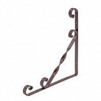 Уголок-кронштейн для полок декоративный, Орнамент, коричневый, 250х250мм, (шт.)
