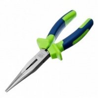 Длинногубцы 200мм, 2К рукоятки, прямые, Сибртех (тонкогубцы)