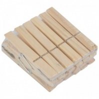 Набор прищепок 12шт, деревянные