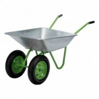 Тачка садовая 2-кол 65л 120кг на пневмоколесе, кузов 0,6мм Сибртех