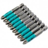 Бита PH2, 50мм, 10шт, магнитная, сталь S2, Pobedit (цена за 1 биту)