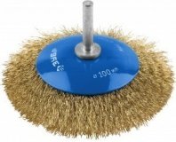 Щетка для дрели 100мм, конусная пушистая со шпилькой, стальная 0.3 мм, Профессионал (35233-100) ЗУБР