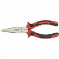 Длинногубцы 160мм, прямые никелированные, 2К рукоятки// Matrix NICKEL