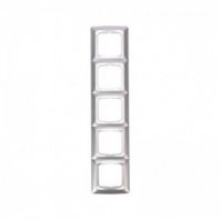 Рамка 5 мест, горизонтальная, Серебряный металлик DEA KRANZ