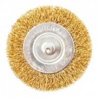 Щетка для дрели 75мм, дисковая пушистая со шпилькой радиальная REDVERG (830081)