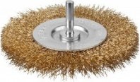 Щетка для дрели 75мм, дисковая пушистая со шпилькой латунир. MaxiTool