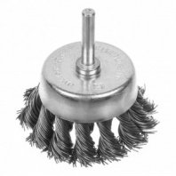 Щетка для дрели 65мм, чашка крученая со шпилькой, витая стальная проволока РемоКолор