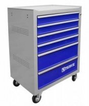 Тележка для инструмента 6 секций 458х680х909мм (серая с синими ящиками) TT6GB-R