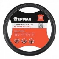 ЕРМАК Оплетка руля, экокожа, со вставками "нубук", черный, разм. (М)