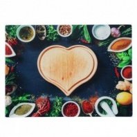 Доска разделочная стеклянная 40х30х0,4см "Специи", VETTA