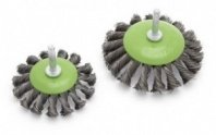 Щетка для дрели 75мм, конусная крученая со шпилькой, ДТ