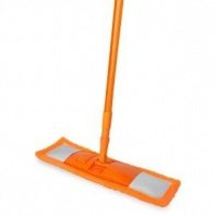 Швабра с насадкой гладкий ворс, телескоп.ручка 120см, ЕвроМоп  "Классик", (оранж)