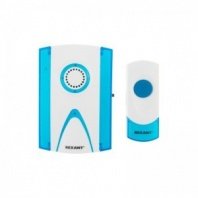 Звонок беспроводной 32 мелодии 100м кнопка IP44 (белый/синий) REXANT RX-3