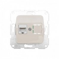 Розетка комп. 1 гнездо, бежевая, RJ45 с/у мех. KRANZ DEA