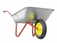 Тачка садовая 1-кол 65л 80кг на пневмоколесе 3,00-8-16 (350мм), кузов 0,6мм Yard