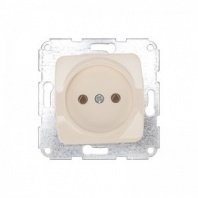 Розетка 1 гнездо С/У, б/з, бежевая, 10А мех., KRANZ, DEA