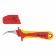 Нож диэлектрический до 1000 В, серповидная рабочая кромка полотна// СИБРТЕХ