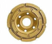 Чашка алмазная 125мм зачистная двухрядная (желтая) Strong