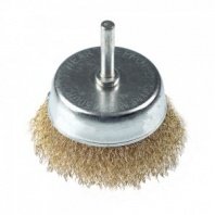 Щетка для дрели 75мм, чашка пушистая со шпилькой ЕРМАК