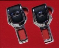 Заглушка ремня безопасности  с логотипом  LADA металл+кожа 1/50_