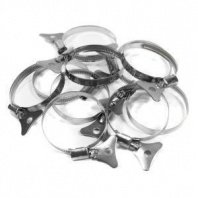 Хомут-бабочка 40-60мм, 10шт, металлический ключ, нерж. сталь Политех