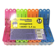 Прищепки MINI 5.4см набор 24шт "Мамонтенок чистолюб" (60)