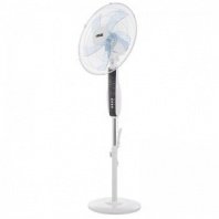 Вентилятор напольный 60Вт, диаметр 40см, 3 режима, 5 лопастей белый/синий д/у управление