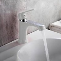 Смеситель для раковины, Frap, корот изл, с картриджем, бел, F1031