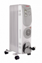 Масляный радиатор 7 секций, 1,9кВт, 19м2, вентилятор ОМ-7НВ Ресанта