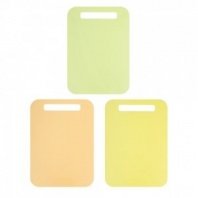 Доска разделочная пластик 24х17см, 3 цвета