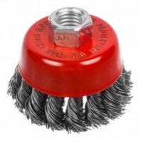 Щетка чашка УШМ 65мм крученая М14, РемоКолор