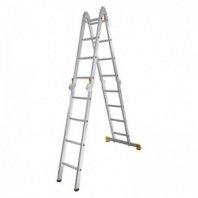 Лестница-трансформер алюм. 4х4, с одним стабилизатором, Алюмет