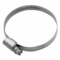 Хомут червячный 40-60мм, 50шт, ширина 9мм, нержав. сталь, стандартное болтовое крепление Сибрте