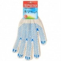 Перчатки х/б 7,5 класс Точка белые 5 нитей, утолщенные, Люкс, европодвес