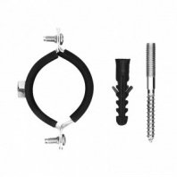 Хомут сантехнический д/труб 47-51 (1 1/2"), резин.упл., шпилька+дюбель, 1 шт., Россия Сибртех