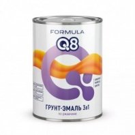 Грунт-эмаль красная 0,9кг, 3 в 1, по ржавч, алкид, Formula Q8