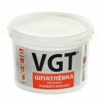 Шпатлевка фасадная 3,6кг, акрил, универсальная VGT