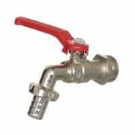 Кран водоразборный, 1/2", со штуцером, со штуцером, инд уп, латунь, Euro, ComfortFactor