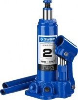 Домкрат гидравлический бутылочный 2 т, h подъема 180-347мм, Профессионал (43060-2) ЗУБР