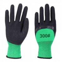 Перчатки нейлоновые Пенка зеленые/коричневые