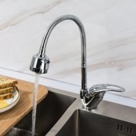 Смеситель для кухни, Frap, гибк излив, с картриджем, хром, F4302-B